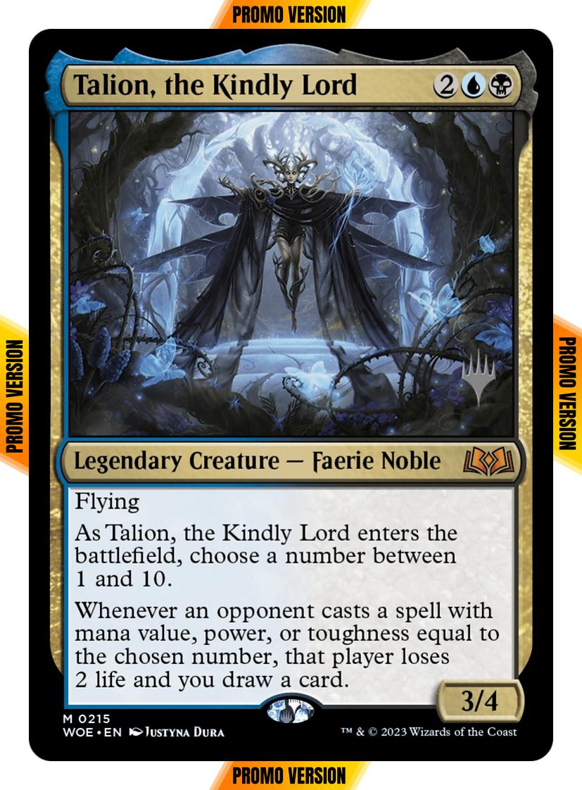 Talion, the Kindly Lord [215p] [Promo Pack] [Wilds of Eldraine: Promos] [Non-Foil]