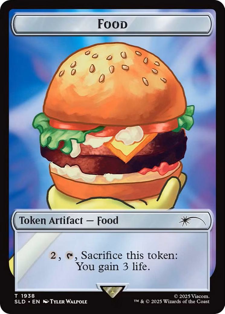 Food Token [1938] [Borderless] [SpongeBob: Internet Sensation] [Secret Lair Drop] [Non-Foil]