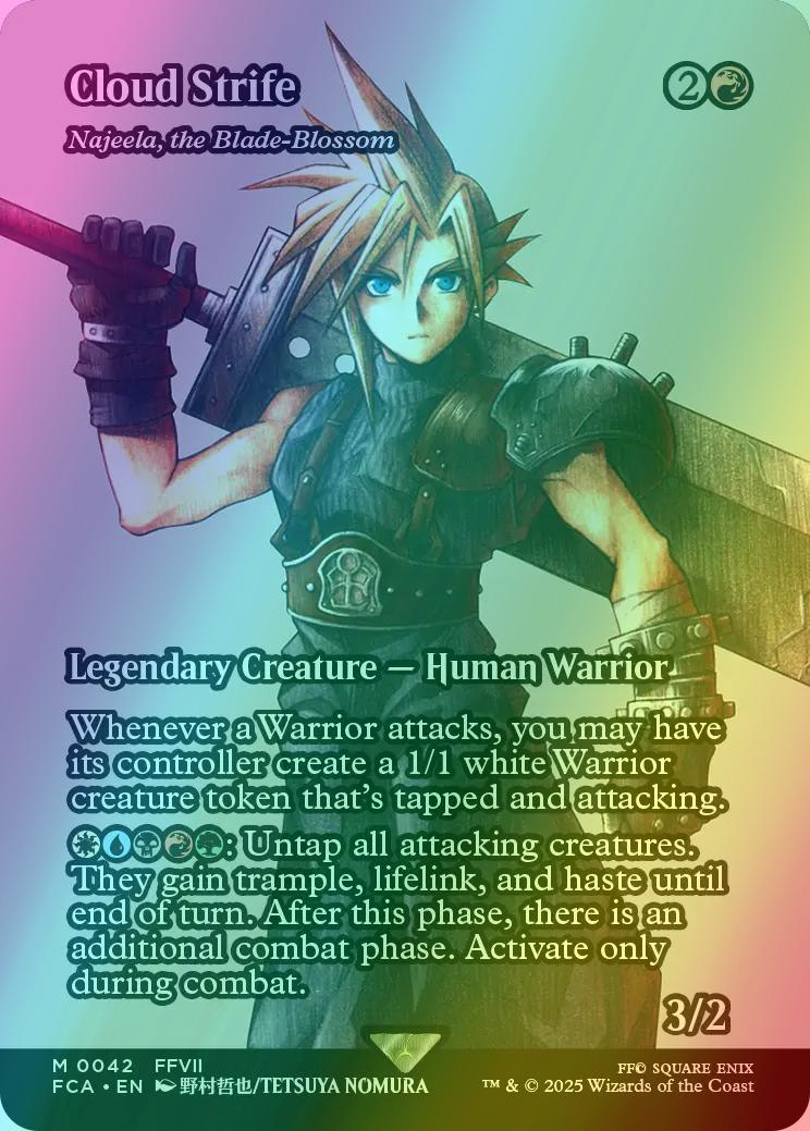 Cloud Strife - Najeela, the Blade-Blossom [42] [Borderless] [FINAL FANTASY: Through the Ages] [Foil]