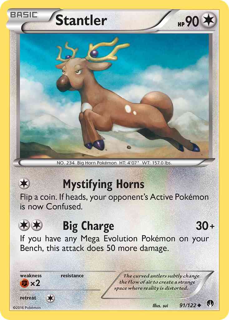 Stantler - 91/122 - Uncommon [xy9-91] [Non-Holo]