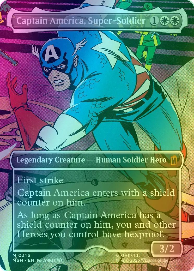 Captain America, Super-Soldier [316] [Borderless] [Scene] [Marvel Super Heroes] [Foil]