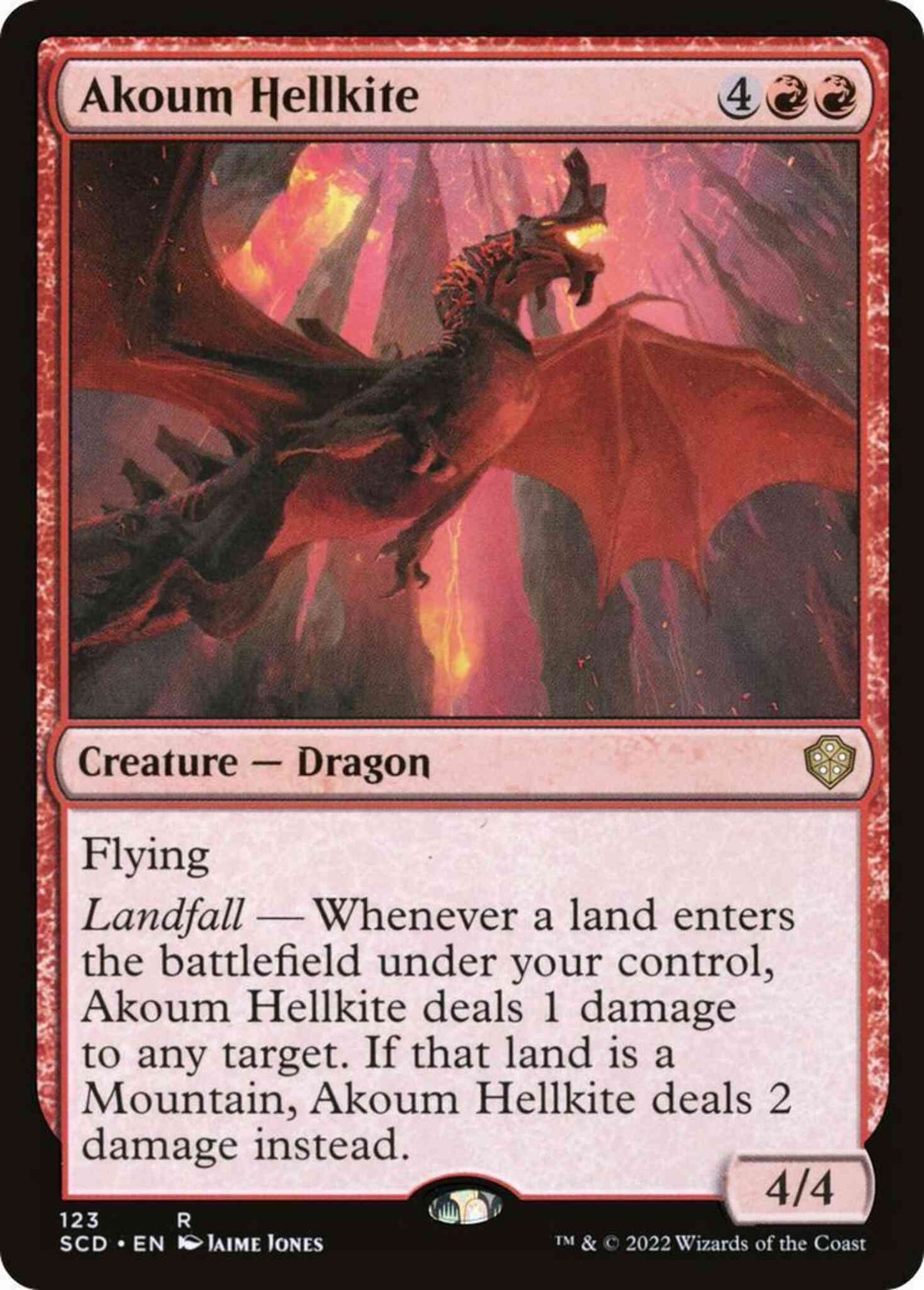 Akoum Hellkite [123] [Starter Commander Decks] [Non-Foil]