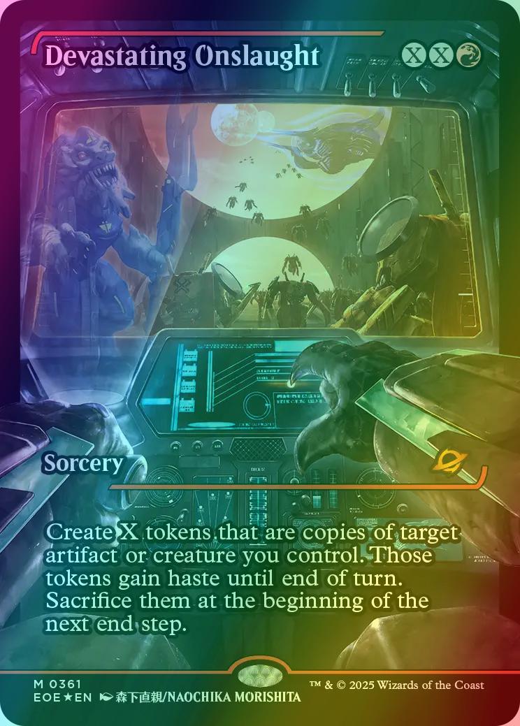 Devastating Onslaught [361] [Showcase] [Edge of Eternities] [Foil]