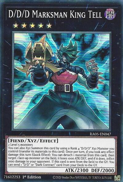D/D/D Marksman King Tell - RA05-EN047 - Super Rare - 1st Edition