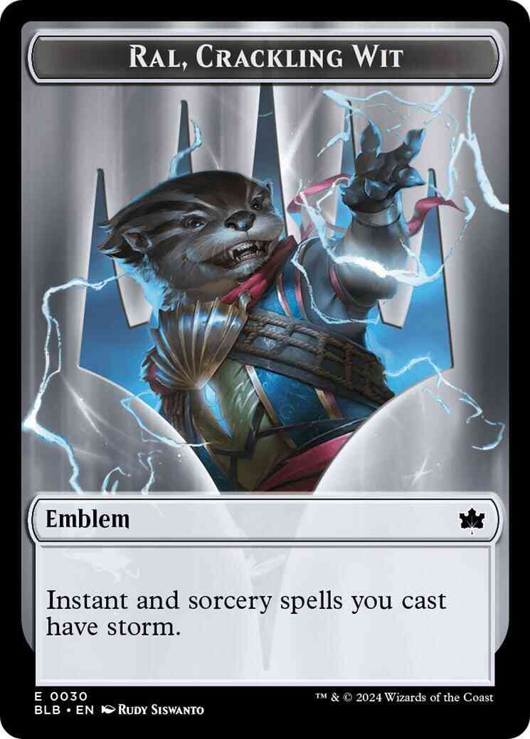 Ral, Crackling Wit Emblem [30] [Bloomburrow: Tokens] [Non-Foil]