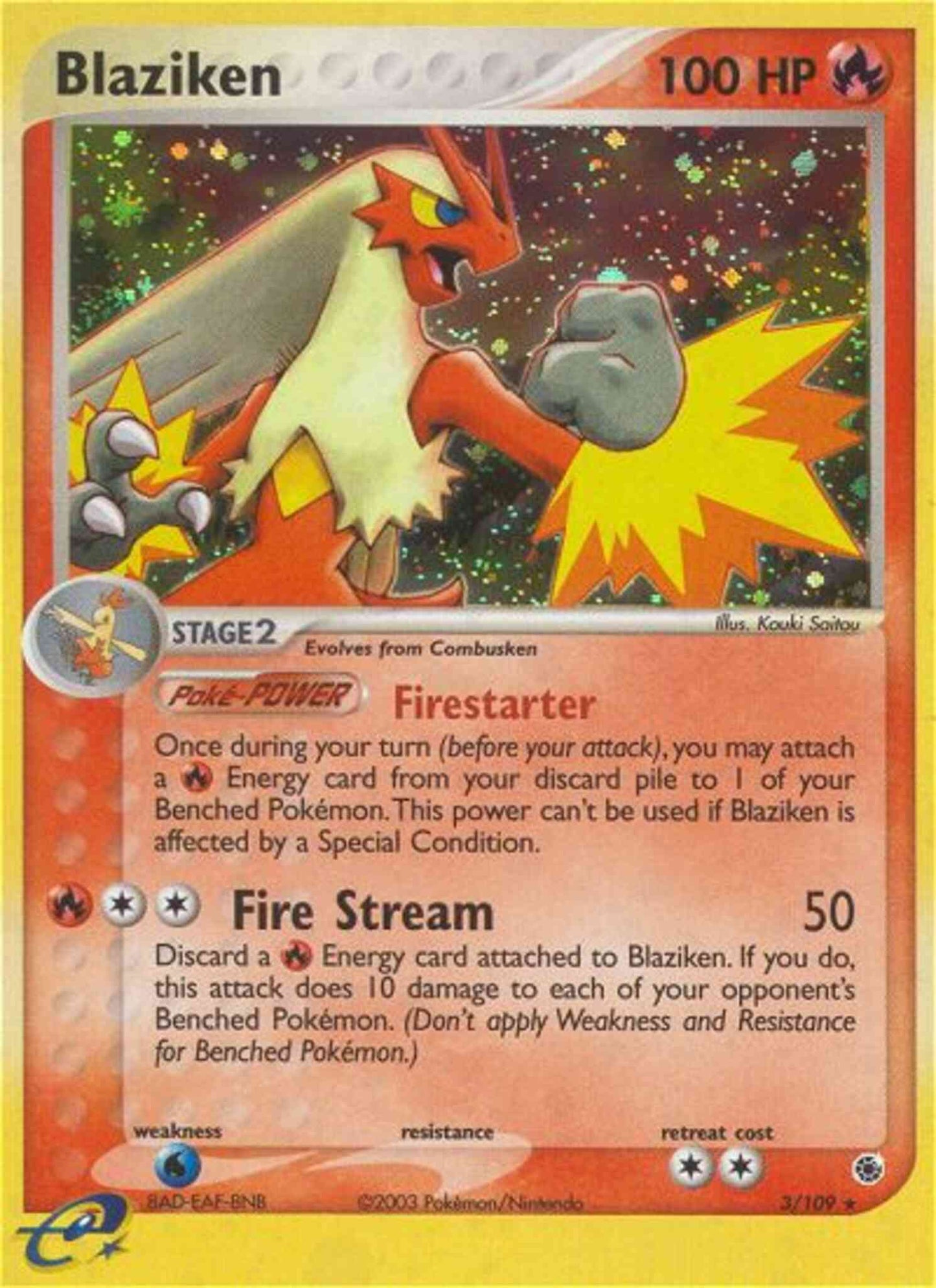 Blaziken - 3/109 - Rare Holo [ex1-3] [Holo]