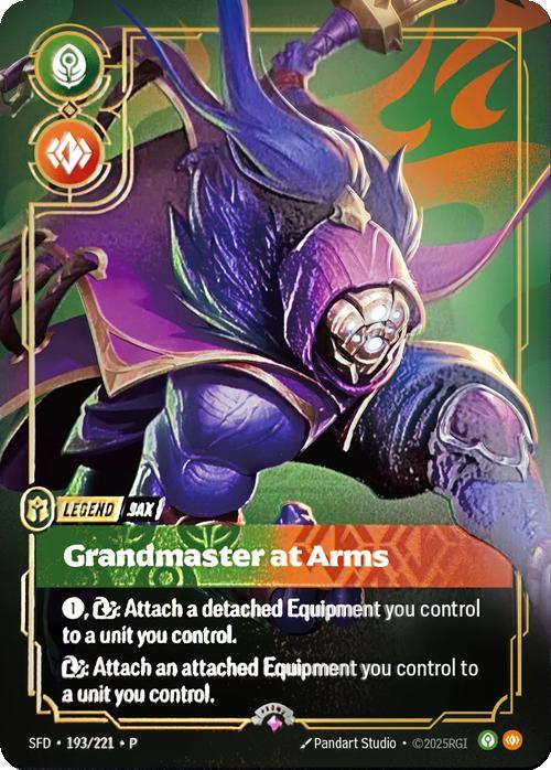 Grandmaster At Arms (Jax) (Metal) (Prize Wall) - 193/221 [Riftbound Organized Play Promotional Cards] [Non-Foil]