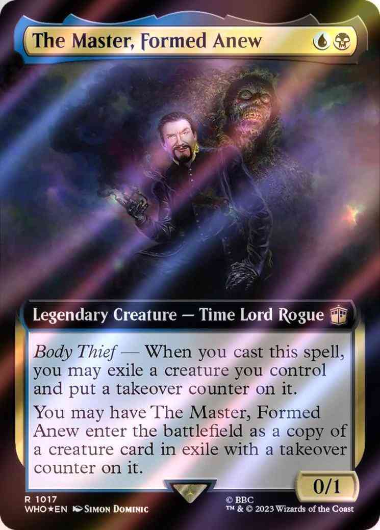 The Master, Formed Anew [1017] [Extended Art] [Universes Beyond: Doctor Who] [Surge Foil]