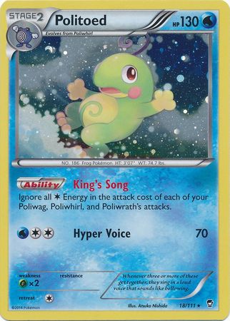 Politoed - Cosmos Holo - 18/111 - Rare [xy3-18] [Holo]