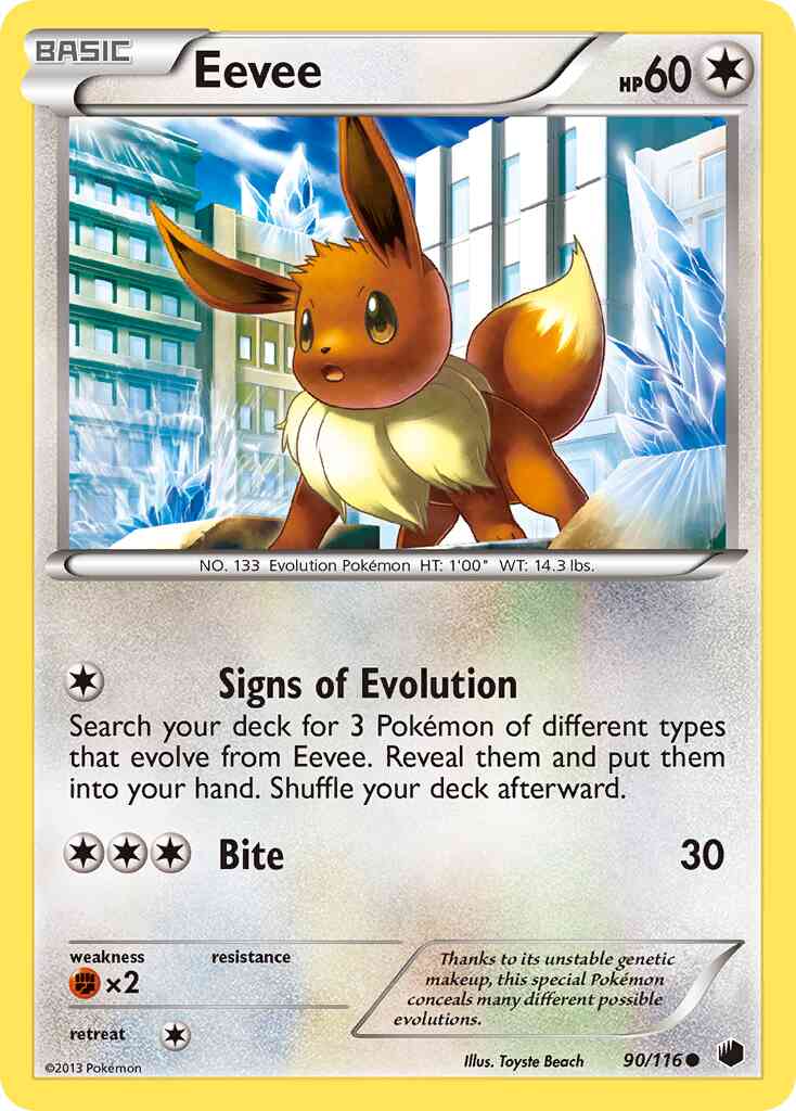 Eevee - 90/116 - Common [bw9-90] [Reverse Holo]