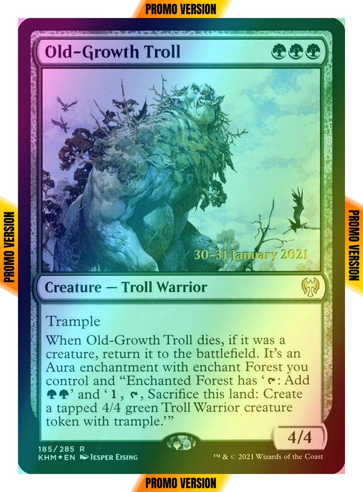 Old-Growth Troll [Prerelease] [185s] [Kaldheim Promos] [Foil]