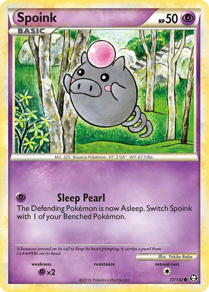 Spoink - 77/102 - Common [hgss4-77] [Reverse Holo]