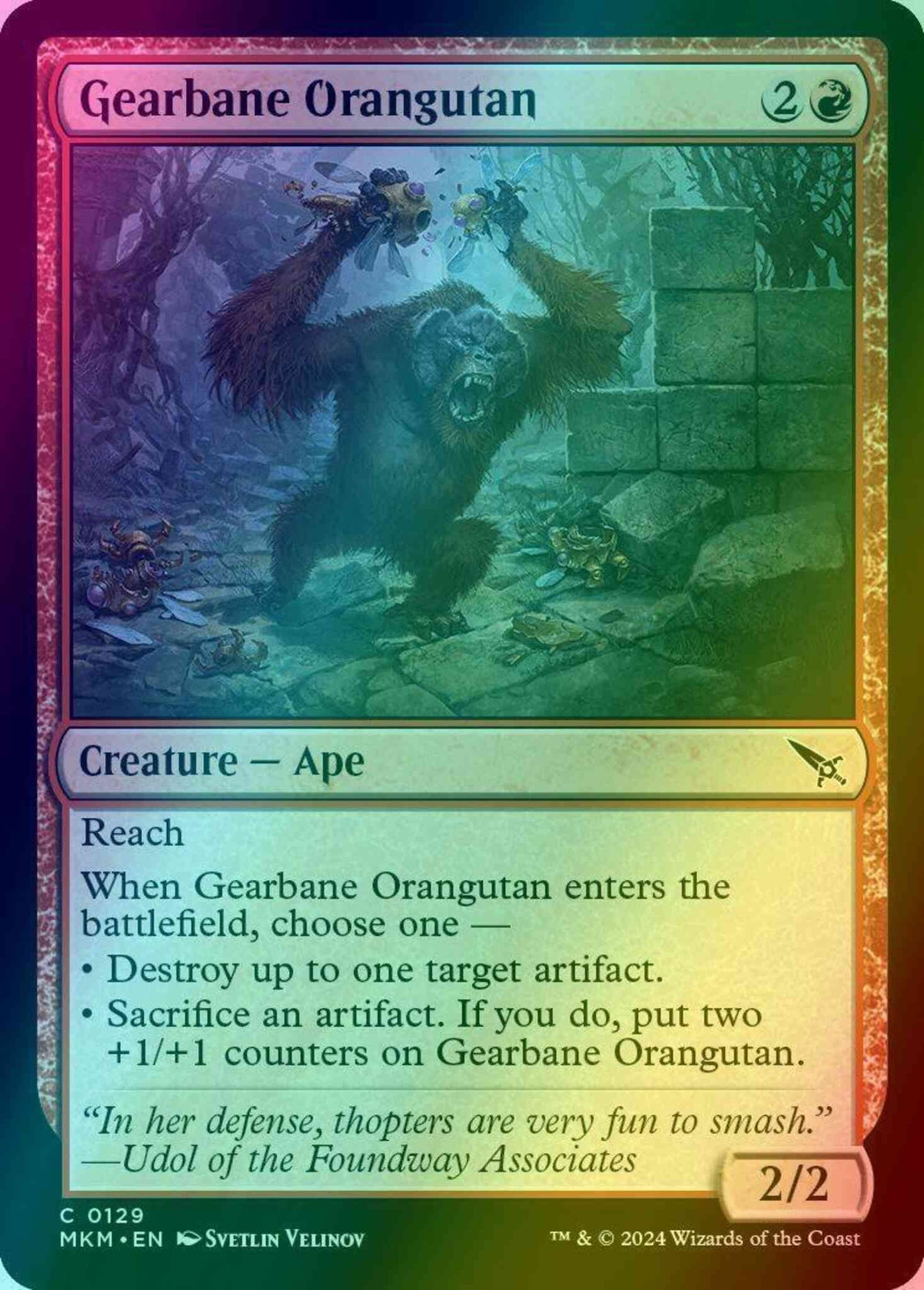 Gearbane Orangutan [129] [Murders at Karlov Manor] [Foil]