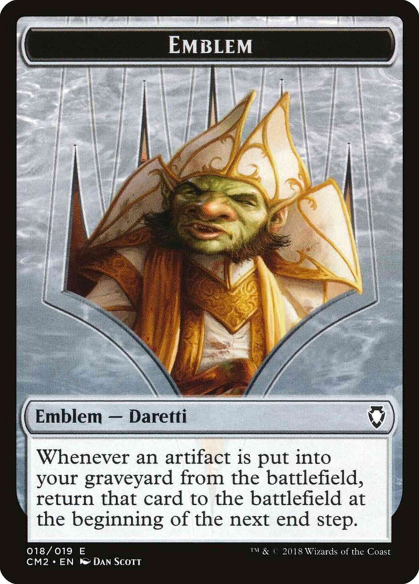 Daretti, Scrap Savant Emblem [18] [Commander Anthology Volume II Tokens] [Non-Foil]