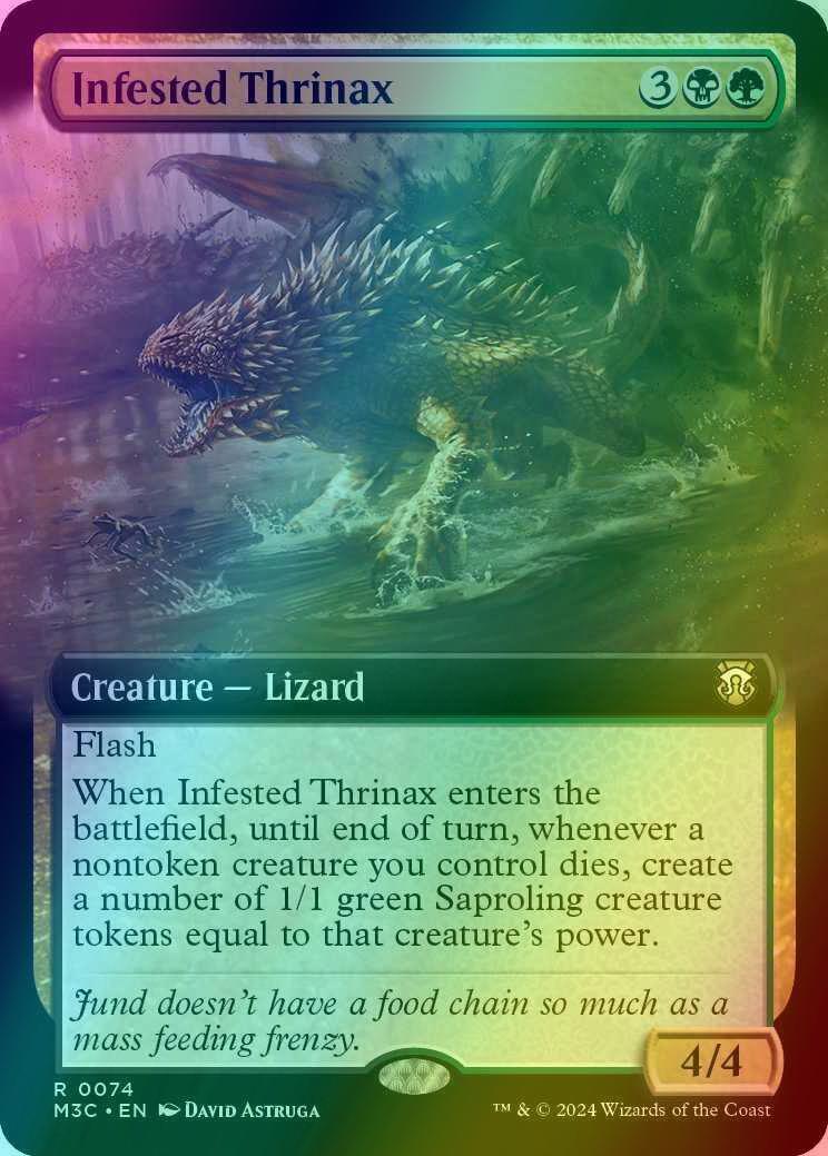 Infested Thrinax [74] [Extended Art] [Modern Horizons 3: Commander] [Ripple Foil]
