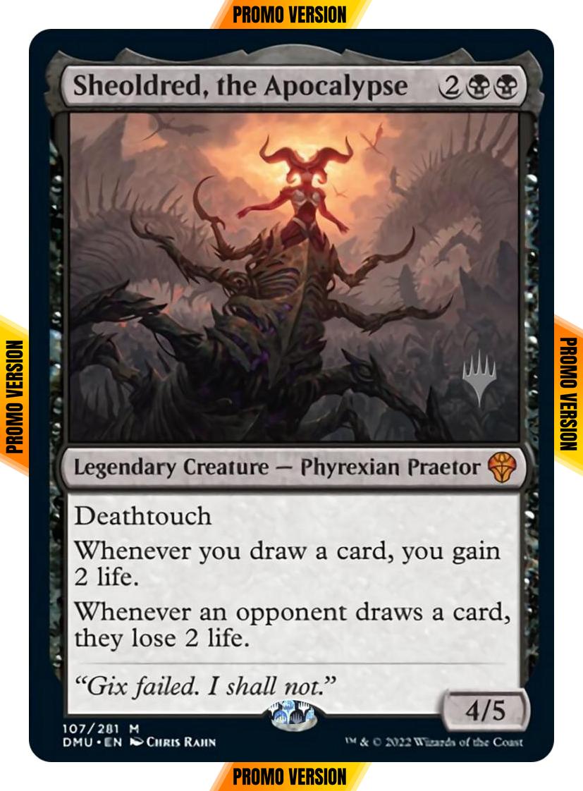 Sheoldred, the Apocalypse [107p] [Promo Pack] [Dominaria United: Promos] [Non-Foil]
