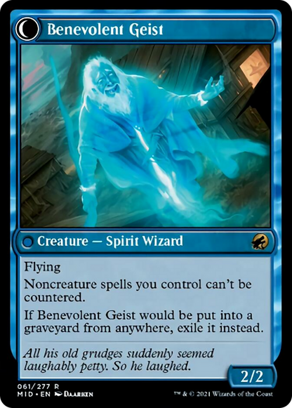 Malevolent Hermit // Benevolent Geist [61] [Innistrad: Midnight Hunt] [Non-Foil]