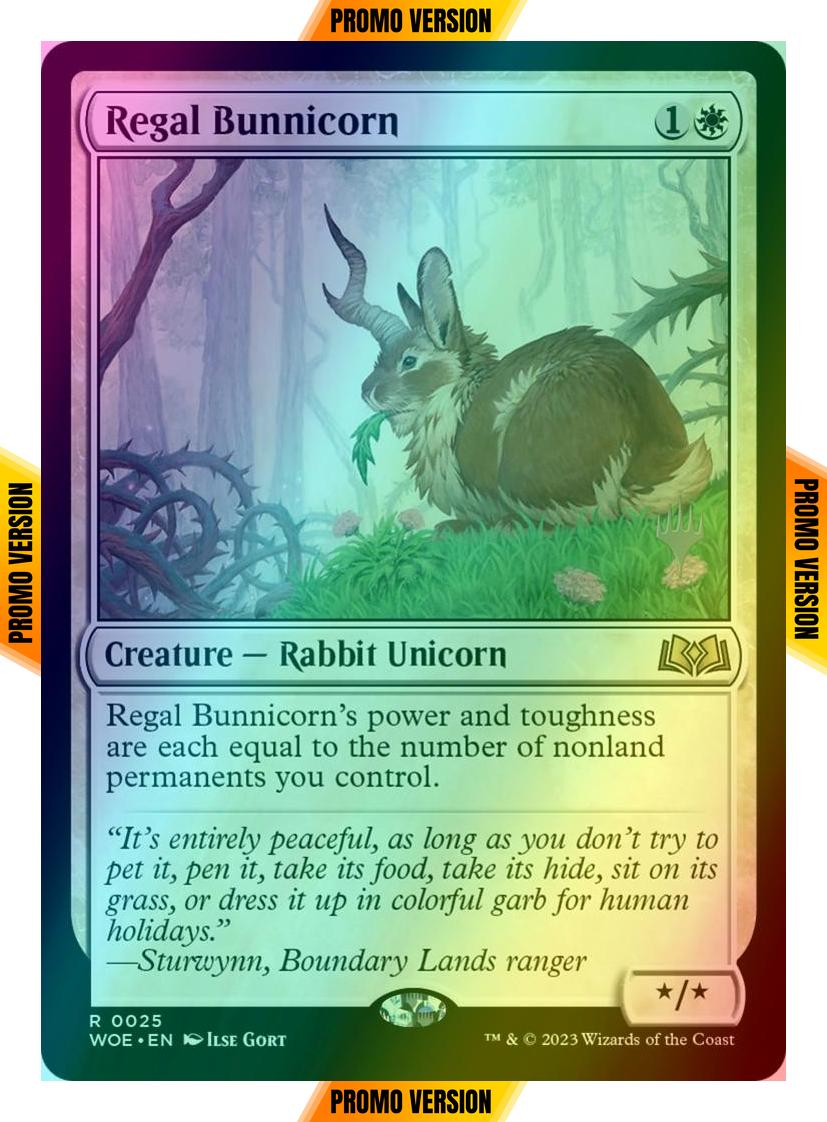 Regal Bunnicorn [25p] [Promo Pack] [Wilds of Eldraine: Promos] [Foil]