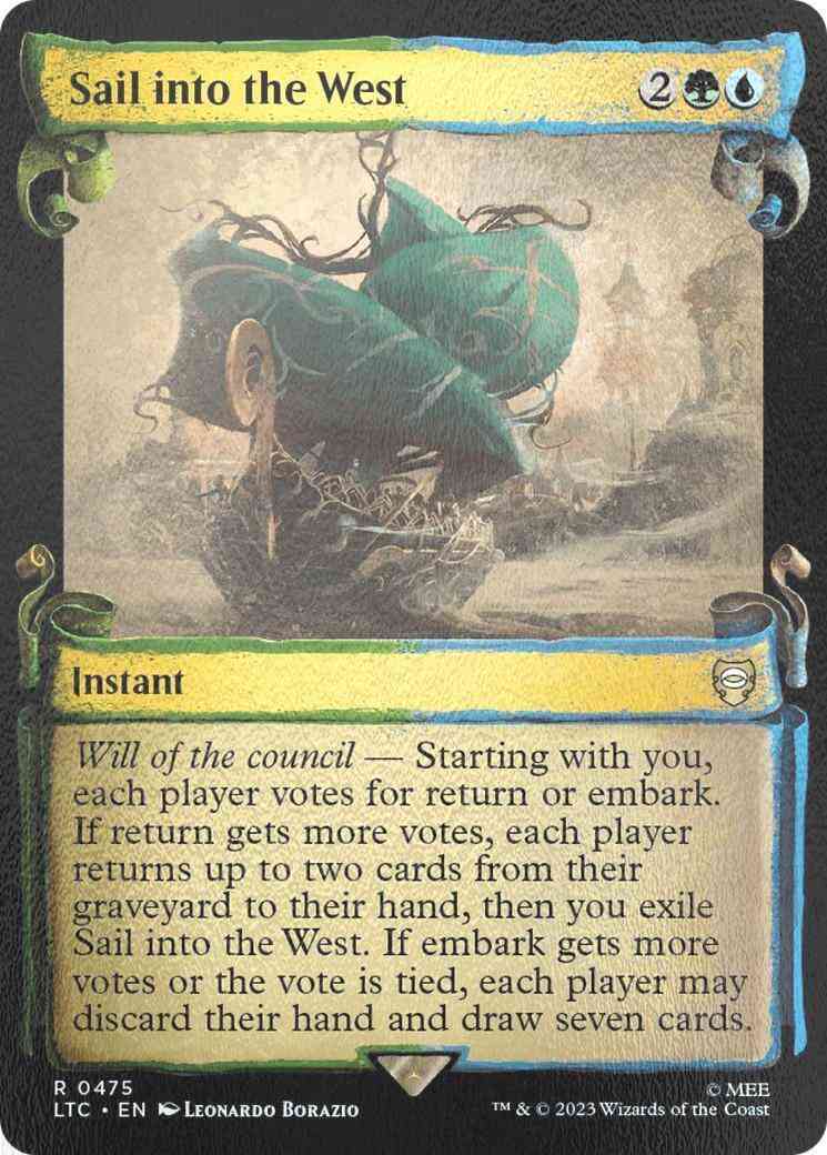 Sail into the West [475] [Scrolls Showcase] [The Lord of the Rings: Tales of Middle-earth: Commander] [Silver Foil]