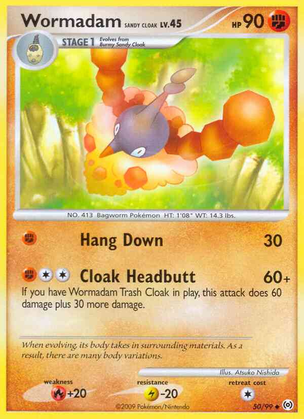 Wormadam Sandy Cloak - 50/99 - Uncommon [pl4-50] [Reverse Holo]