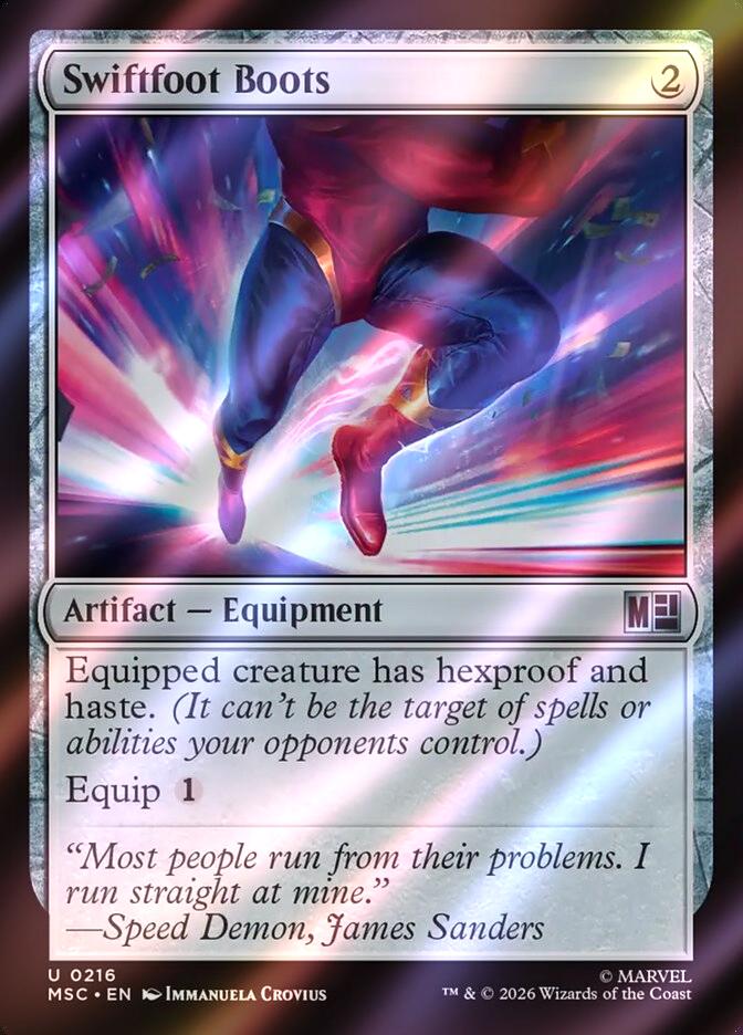 Swiftfoot Boots [216] [Marvel Super Heroes: Commander] [Surge Foil]