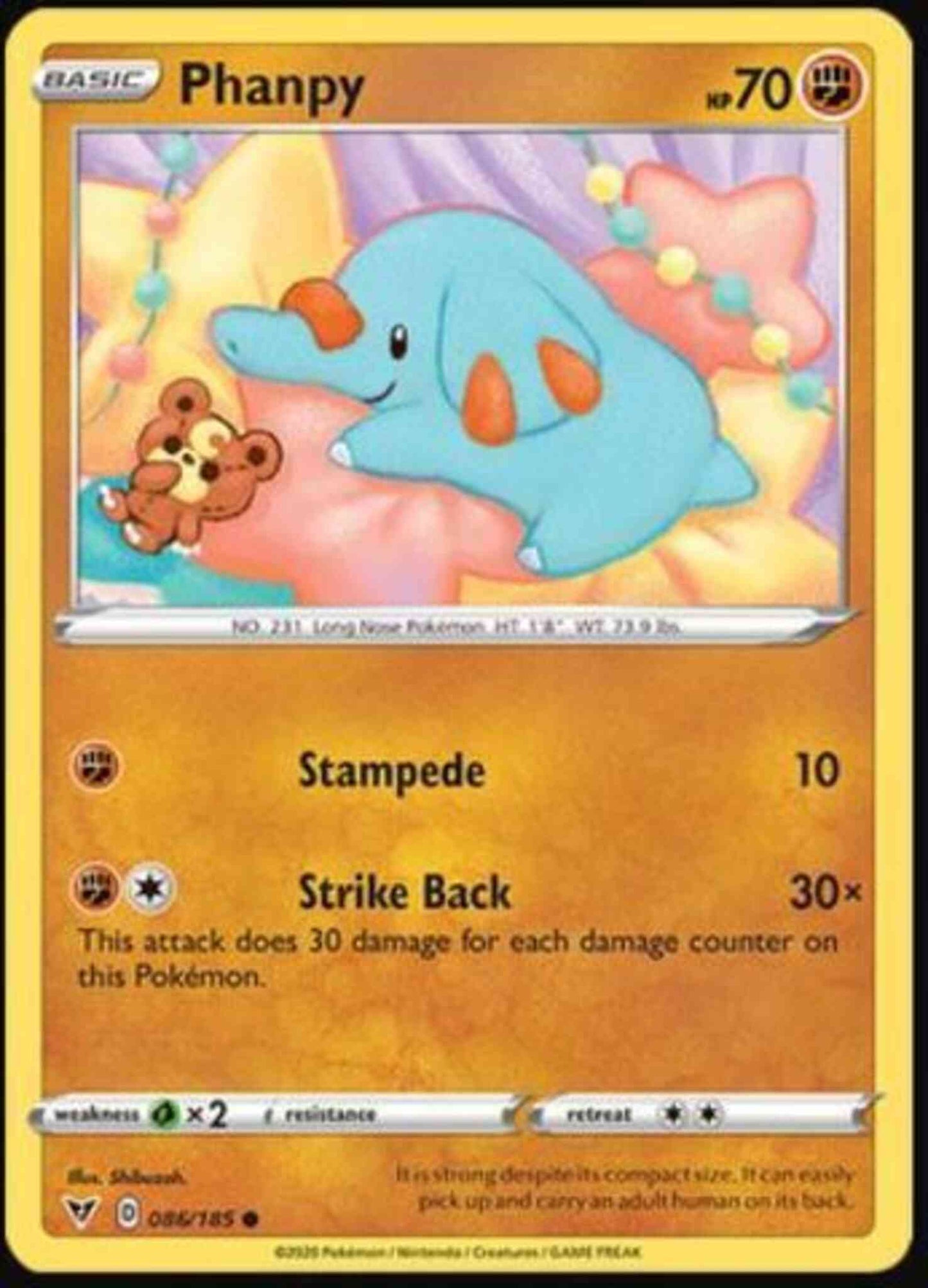 Phanpy - 086/185 - Common [swsh4-086] [Reverse Holo]