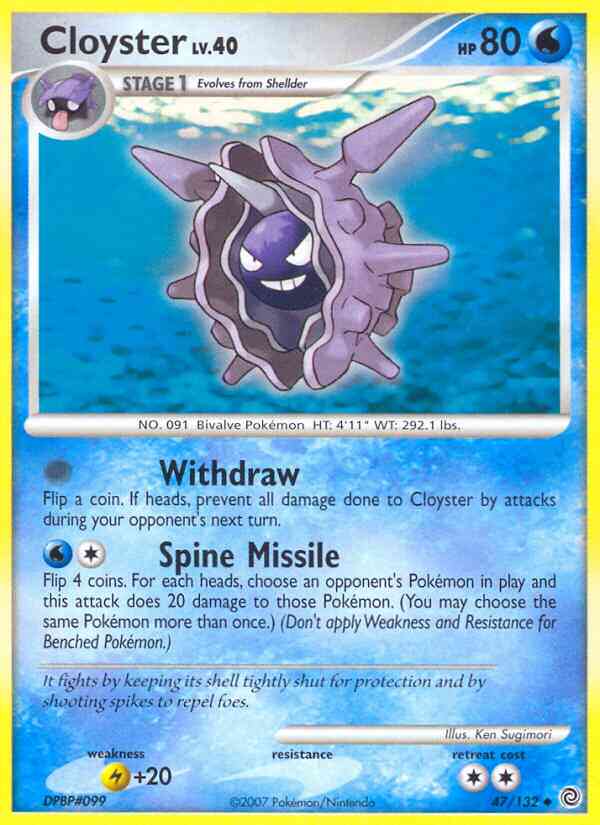 Cloyster - 47/132 - Uncommon [dp3-47] [Non-Holo]