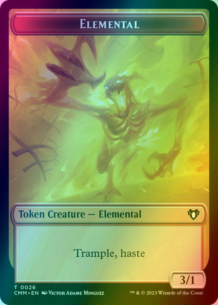 Construct Token (42) // Elemental Token (26) [Commander Masters: Tokens] [Foil]