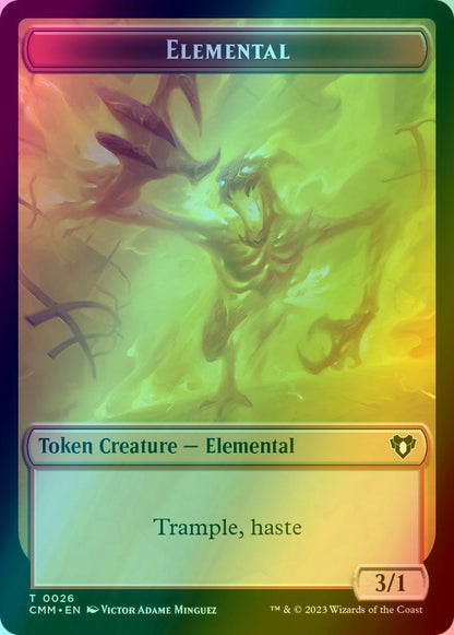 Construct Token (42) // Elemental Token (26) [Commander Masters: Tokens] [Foil]