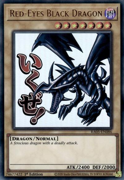 Red-Eyes Black Dragon - Stamp - RA05-EN086 - Ultra Rare - 1st Edition
