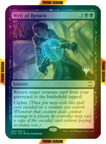 Writ of Return [Promo Pack] [42p] [Streets of New Capenna: Commander: Promos] [Foil]