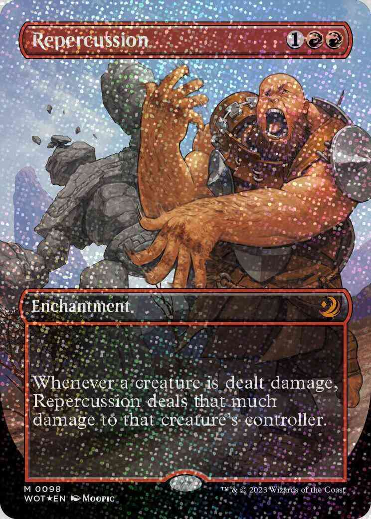 Repercussion [98] [Borderless] [Anime] [Wilds of Eldraine: Enchanting Tales] [Confetti Foil]
