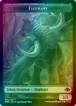 Cat Token (03) // Elephant Token (09) [Dominaria Remastered: Tokens] [Foil]