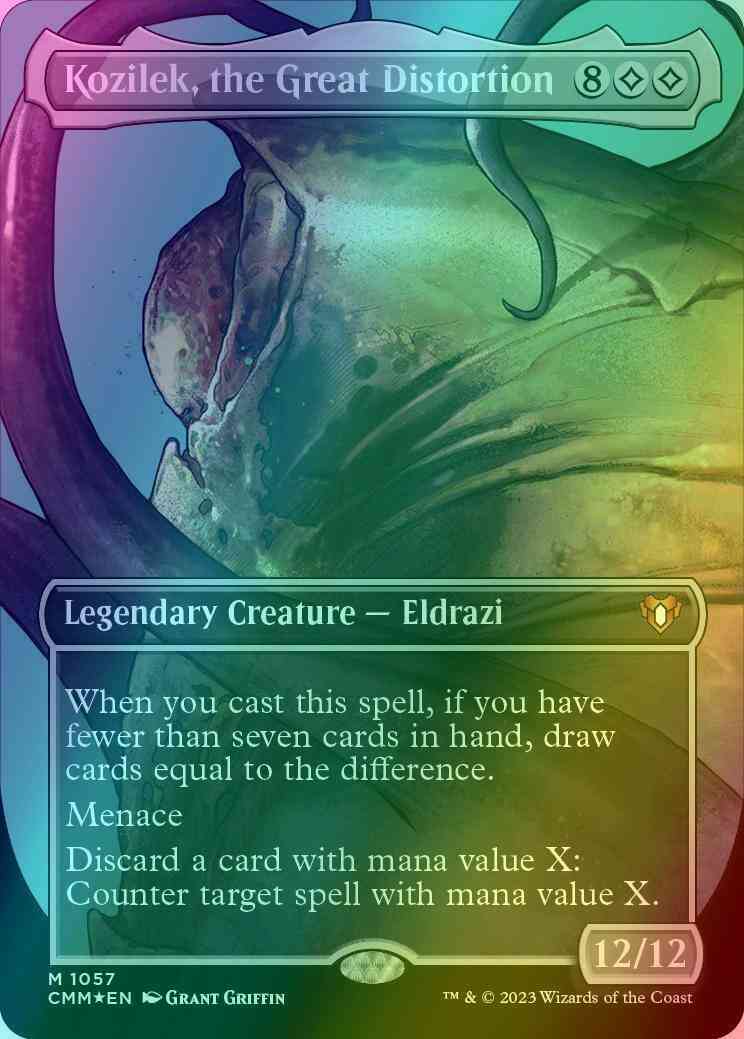 Kozilek, the Great Distortion [1057] [Borderless] [Profile] [Commander Masters] [Textured Foil]