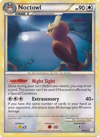 Noctowl - Theme Deck - 8/123 - Rare Holo [hgss1-8] [Holo]