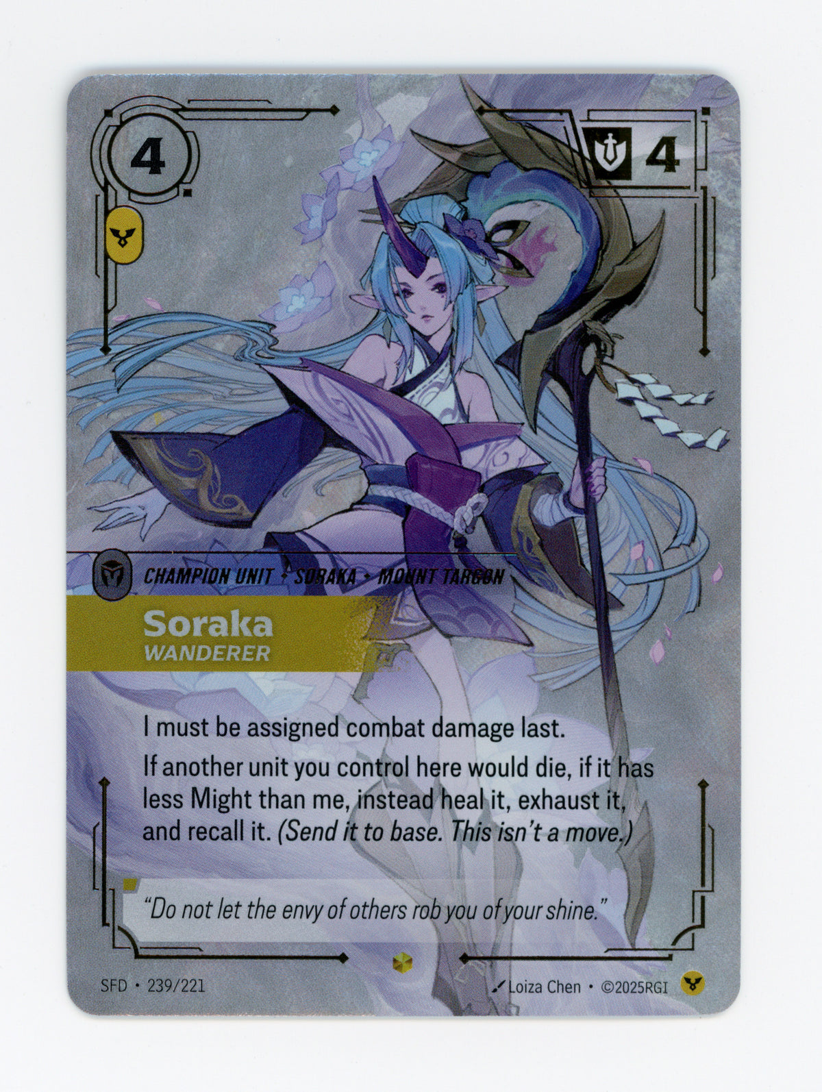 Soraka, Wanderer — Overnumbered|Foil — ID 20094