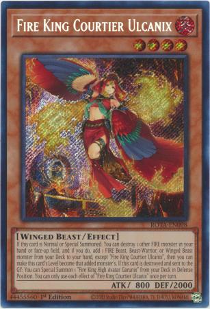Fire King Courtier Ulcanix - ROTA-EN098 - Secret Rare - 1st Edition