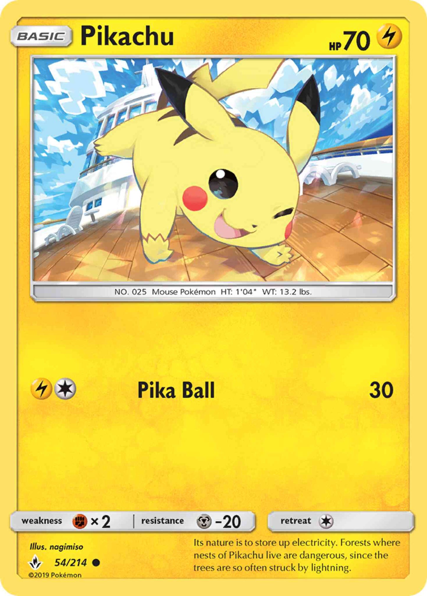 Pikachu - 54/214 - Common [sm10-54] [Non-Holo]