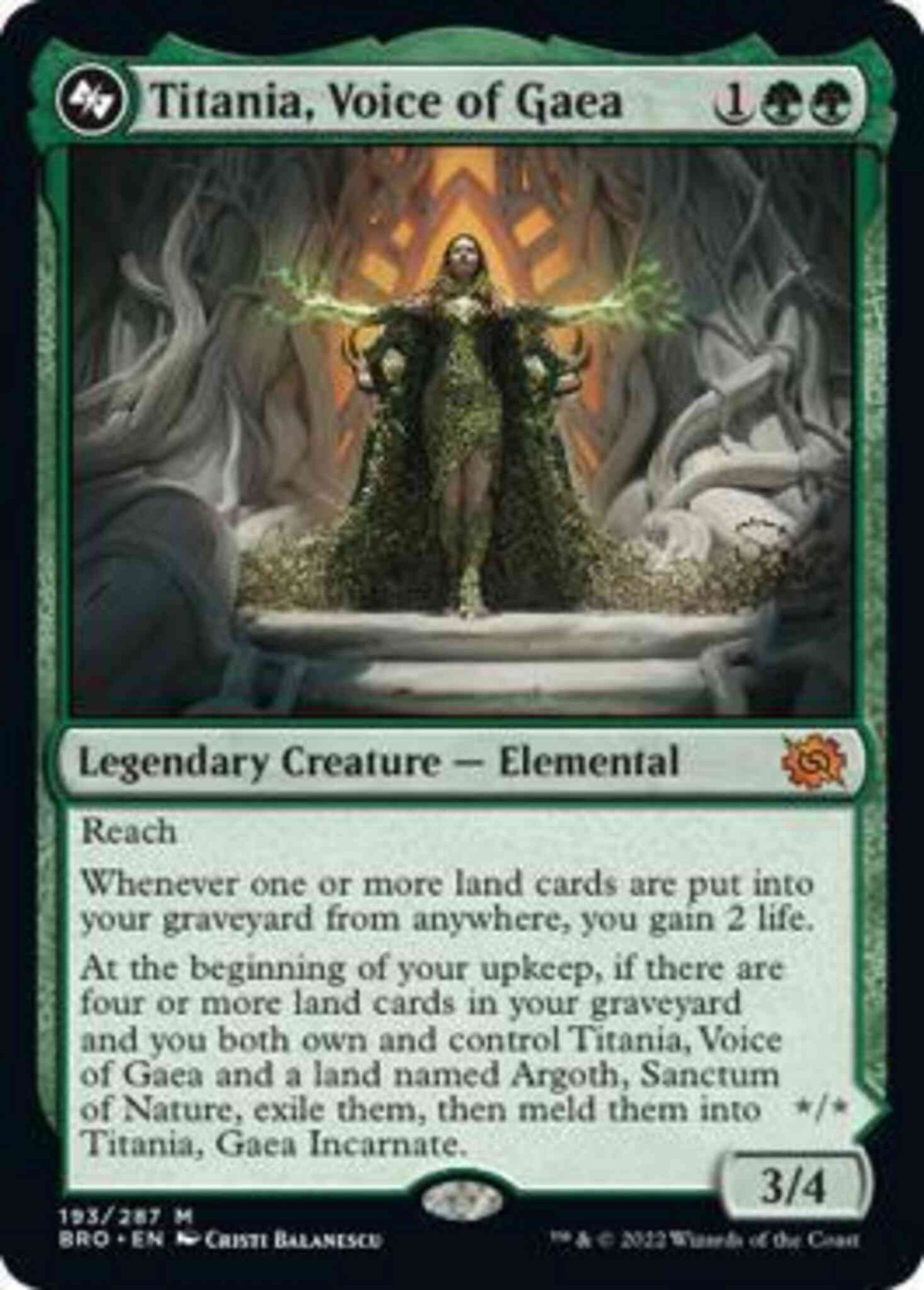 Titania, Voice of Gaea // Titania, Gaea Incarnate [193] [The Brothers' War] [Non-Foil]