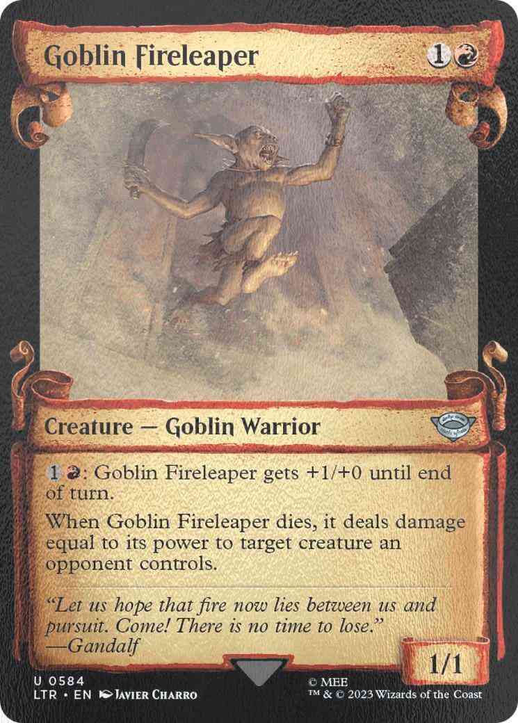 Goblin Fireleaper [584] [Scrolls Showcase] [The Lord of the Rings: Tales of Middle-earth] [Silver Foil]