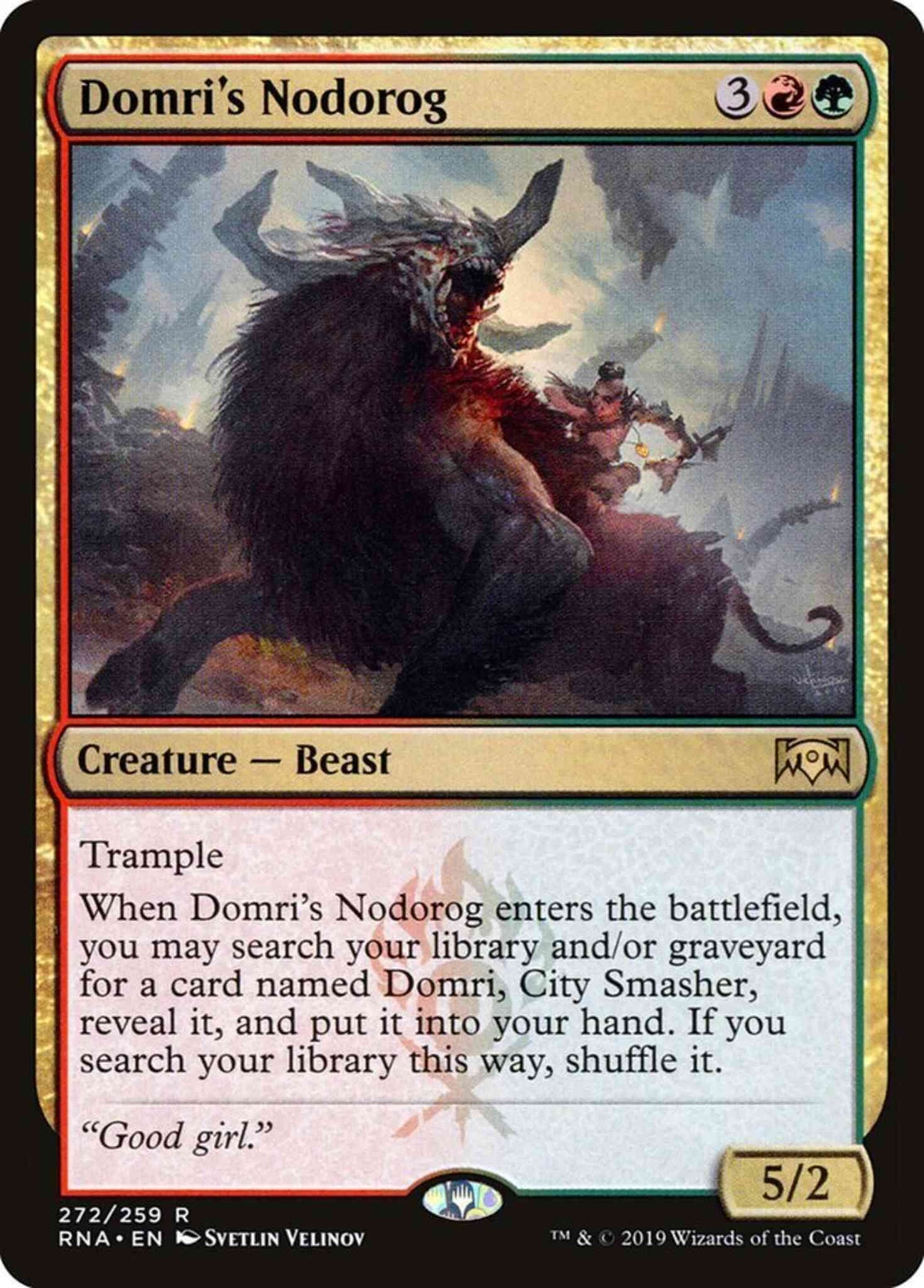 Domri's Nodorog [272] [Planeswalker Deck Exclusive] [Ravnica Allegiance] [Non-Foil]