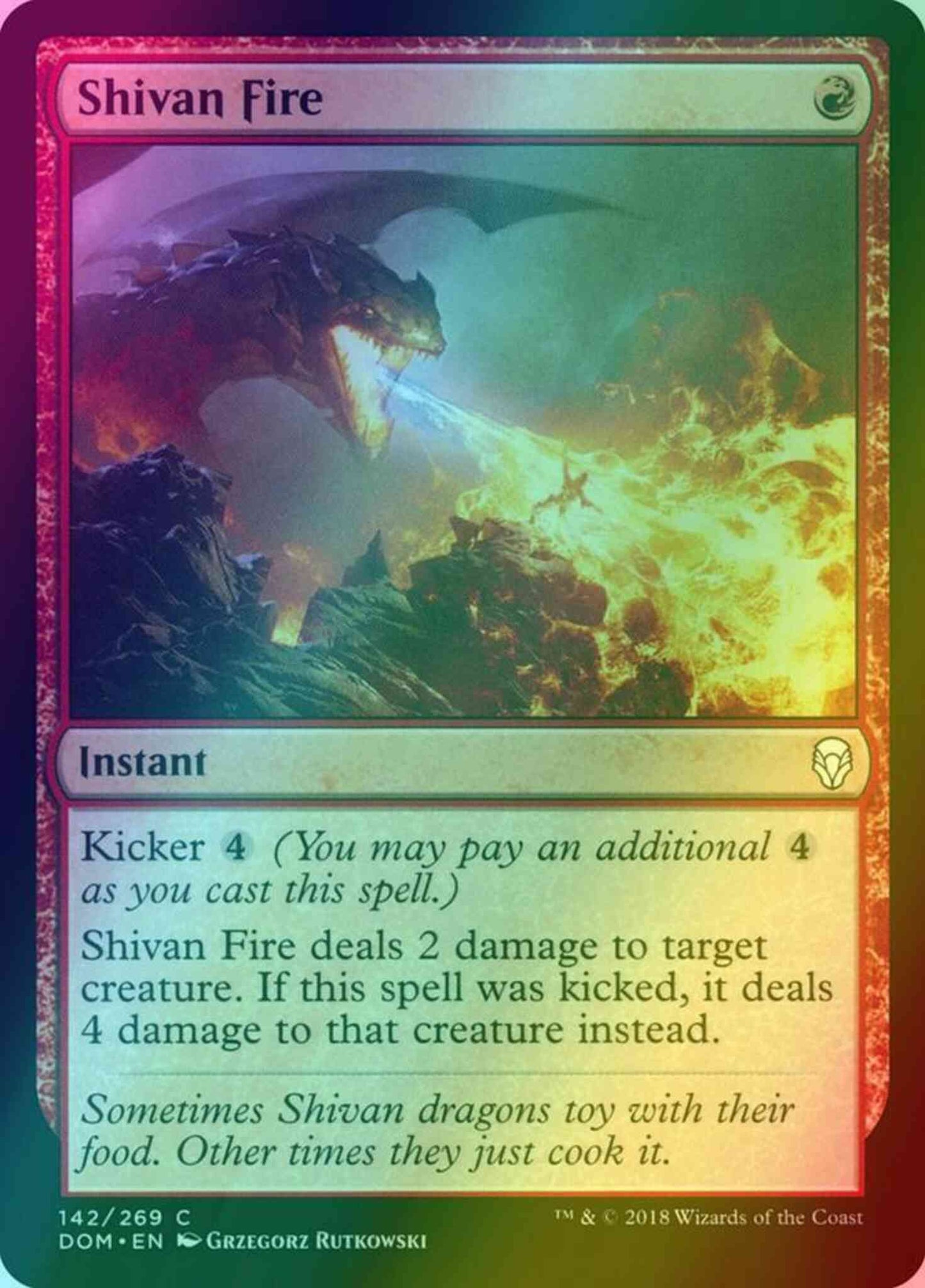 Shivan Fire [142] [Dominaria] [Foil]