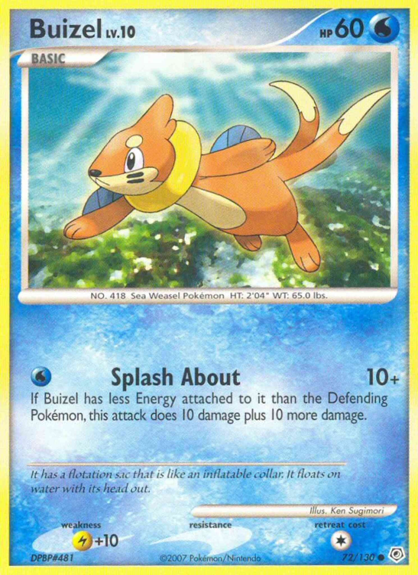 Buizel - 72/130 - Common [dp1-72] [Reverse Holo]