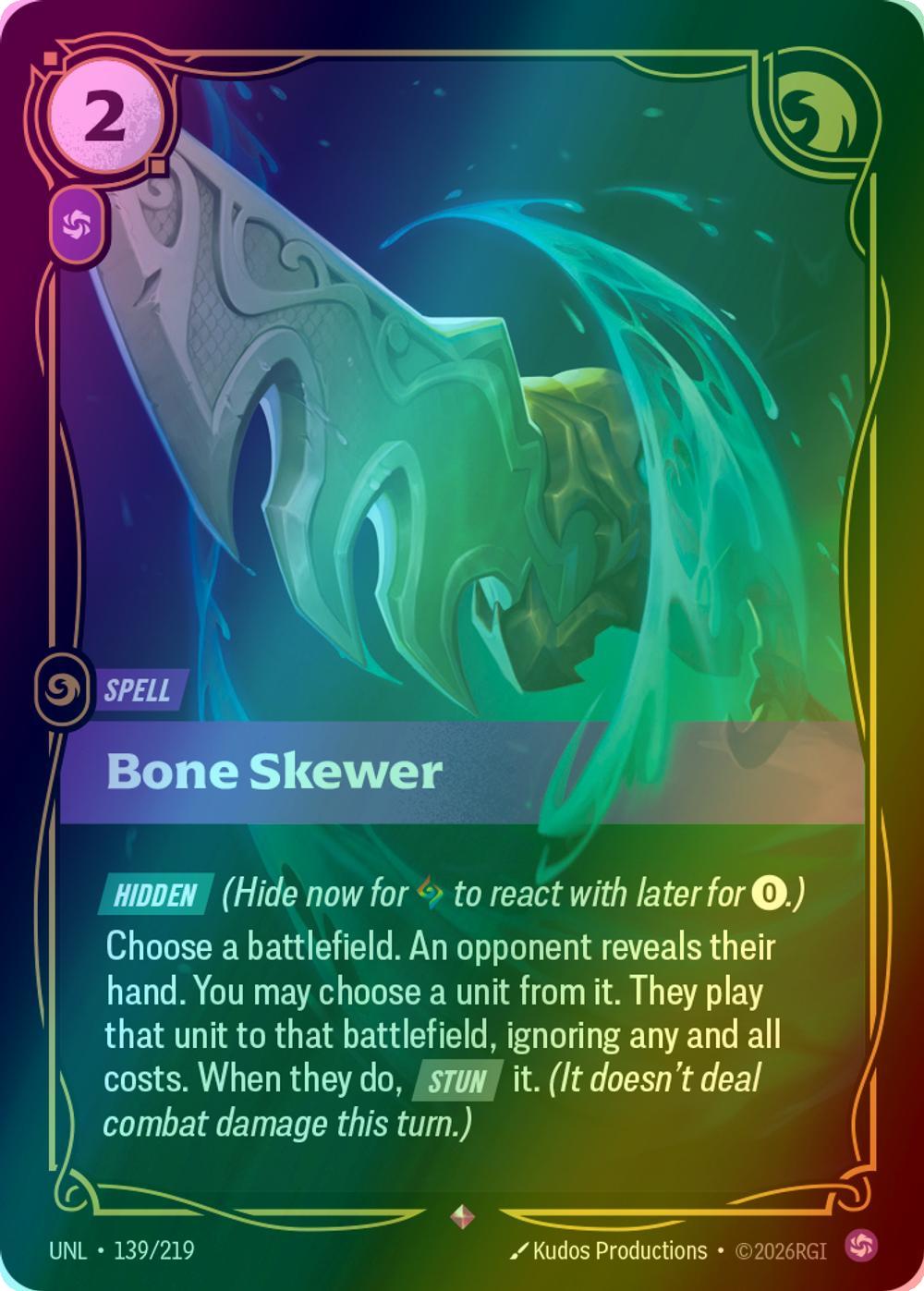 Bone Skewer - 139/219 [Unleashed] [Foil]
