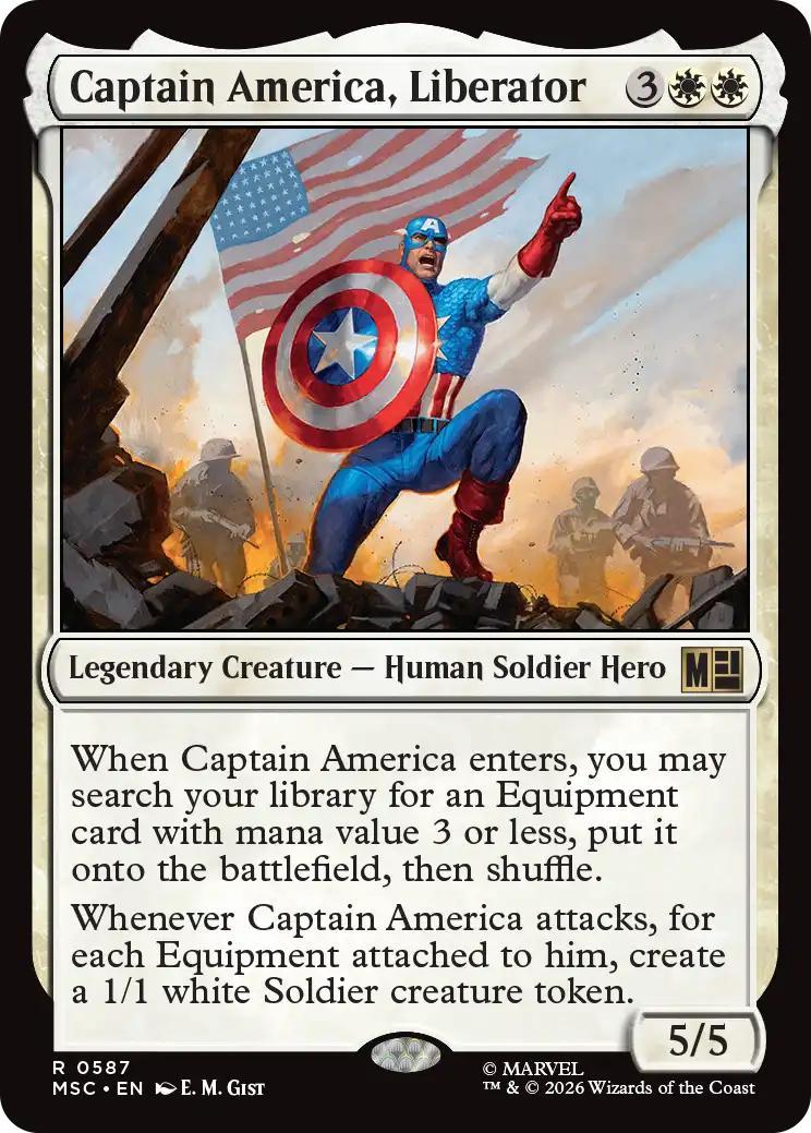 Captain America, Liberator [587] [Jumpstart] [Marvel Super Heroes: Commander] [Non-Foil]