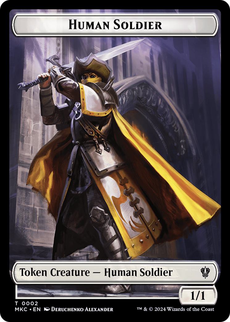 City's Blessing Token (28) // Human Soldier Token (02) [Murders at Karlov Manor: Commander: Tokens] [Non-Foil]