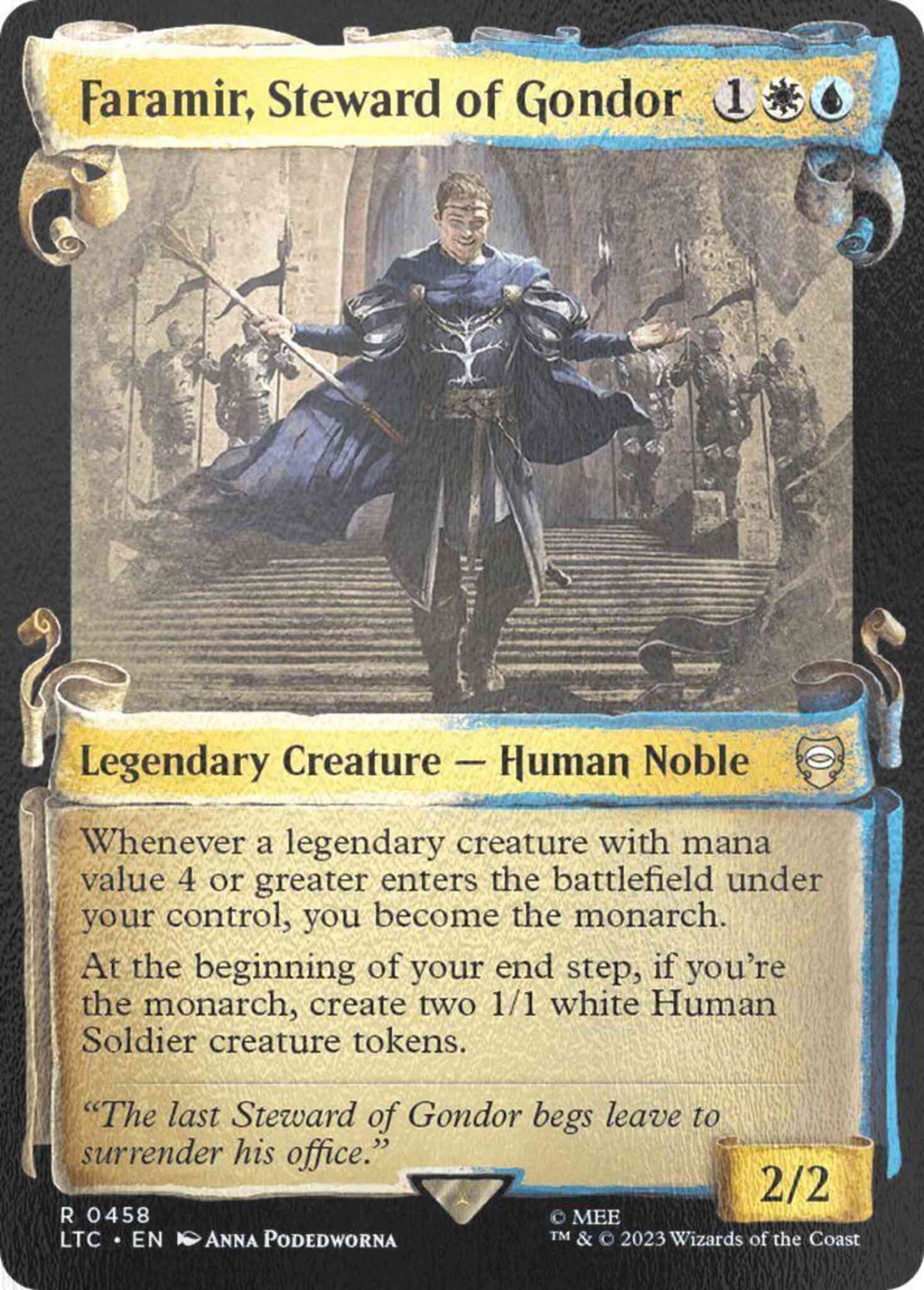 Faramir, Steward of Gondor [458] [Scrolls Showcase] [The Lord of the Rings: Tales of Middle-earth: Commander] [Silver Foil]