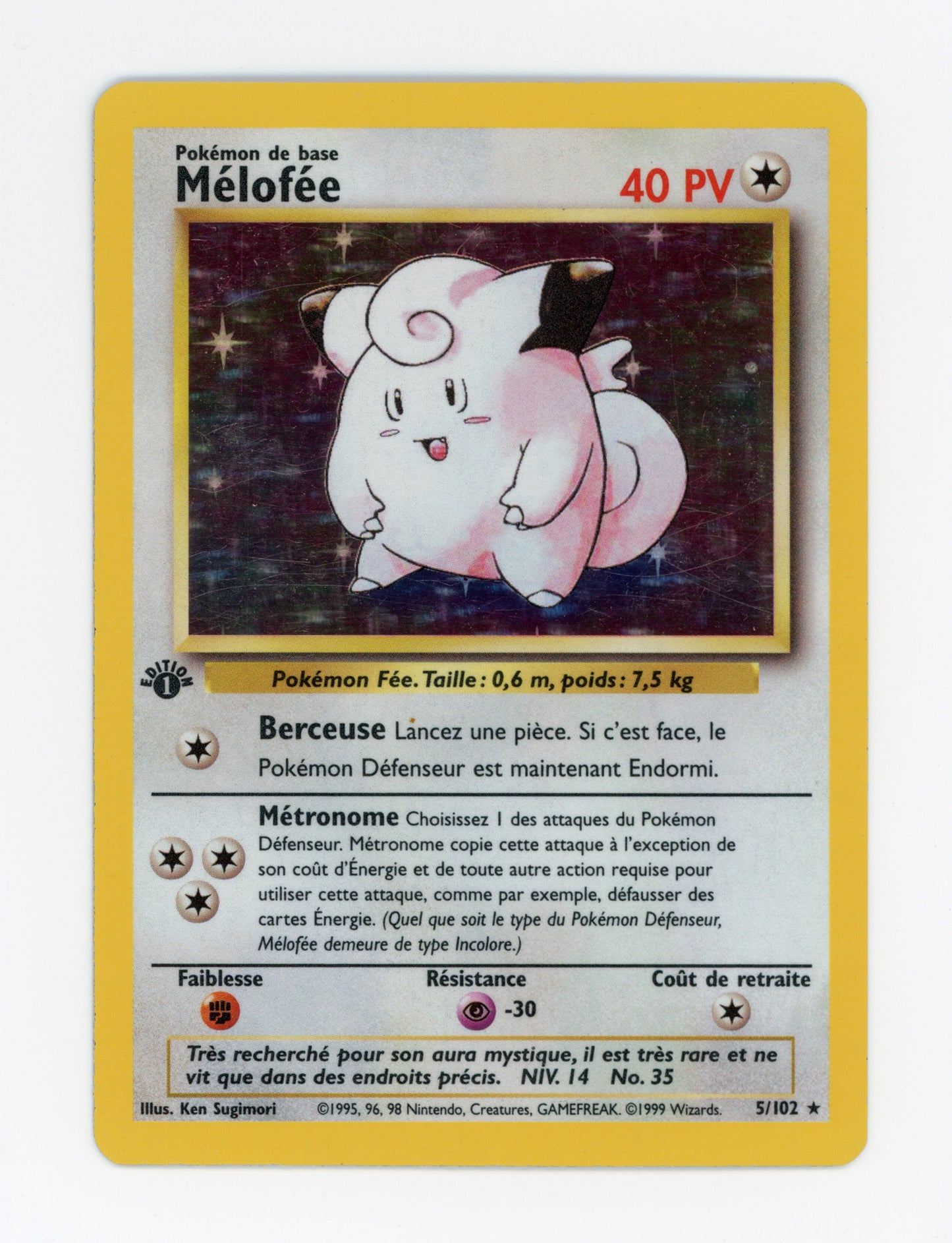 Clefairy — French|Rare|1st Edition|Holo — ID 18948