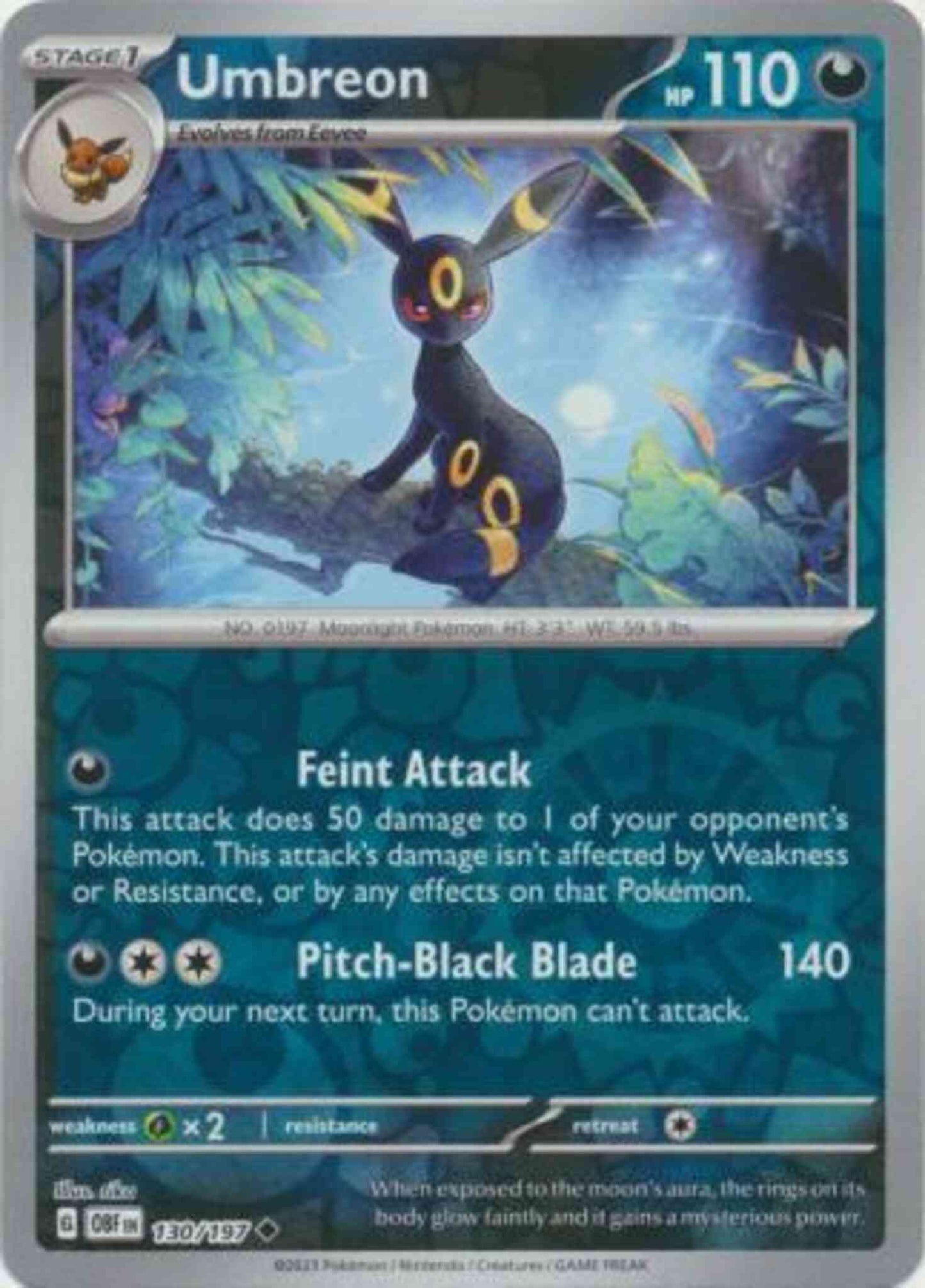 Umbreon - 130/197 - Uncommon [sv03-130] [Reverse Holo]