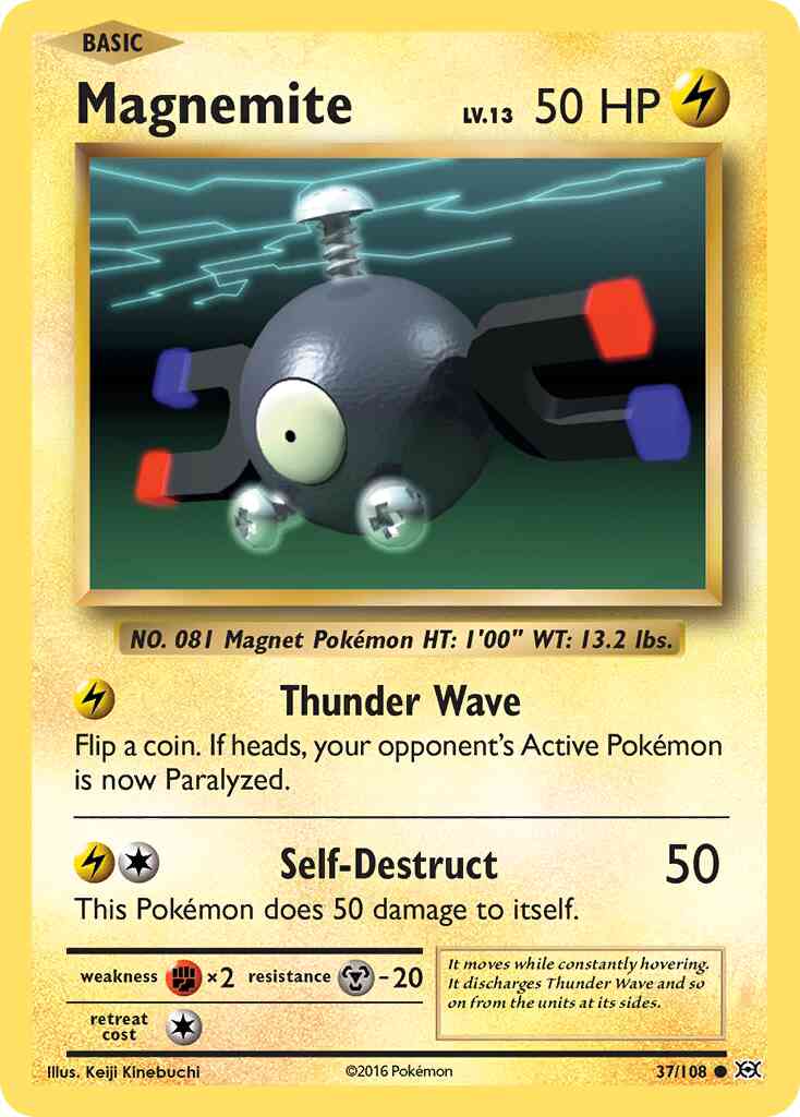 Magnemite - 37/108 - Common [xy12-37] [Non-Holo]